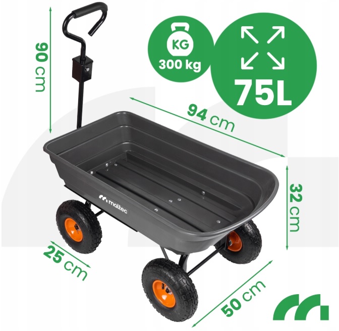 MalTec Zahradní přepravní vozík KING 112818 5